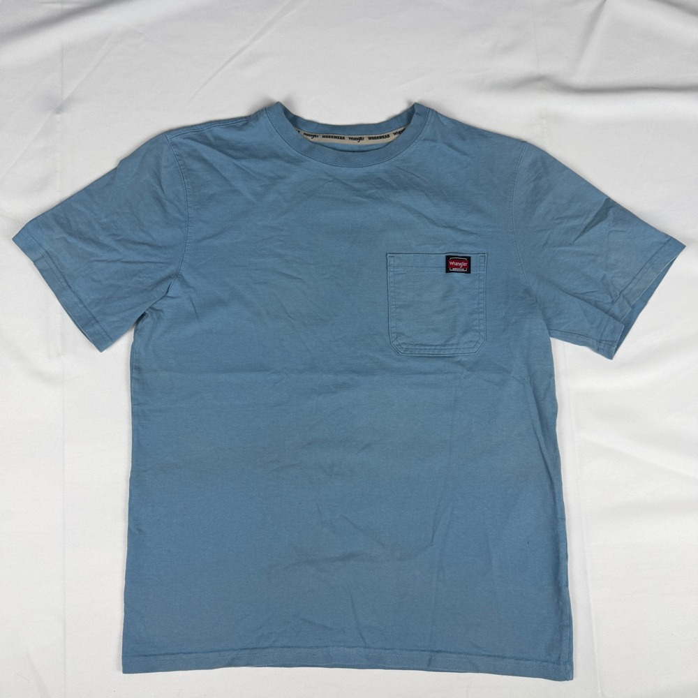 Wrangler Workwear Mens Blue Short Sleeve Pocket T-Shirt Size M WW55281